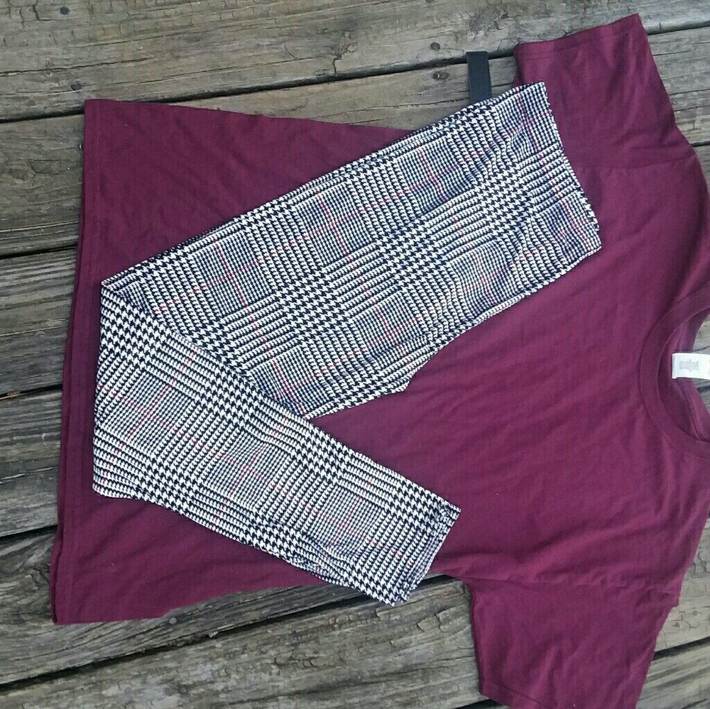 Hounds tooth leggings XL